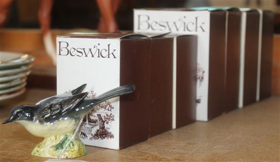 Eight Beswick bird models, various (all with Beswick Crest B backstamps, 7 boxed)